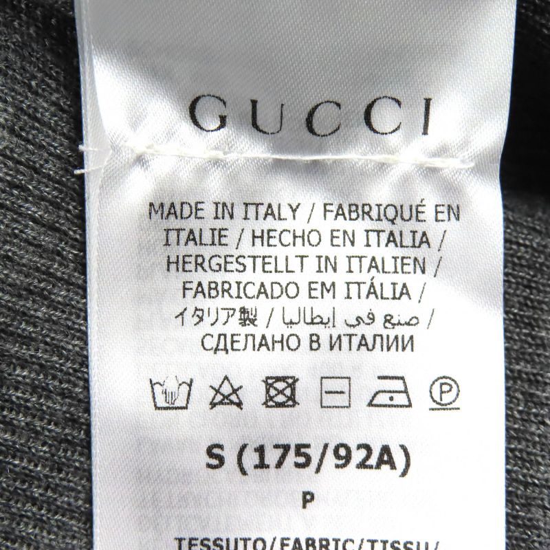 Gucci 23AW 758109 Wool Silk Ribbed Knit Tank Top Sleeveless Top Gray S Made In