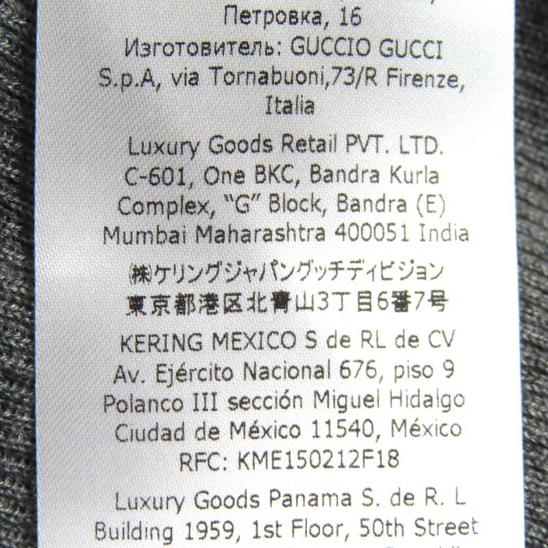 Gucci 23AW 758109 Wool Silk Ribbed Knit Tank Top Sleeveless Top Gray S Made In