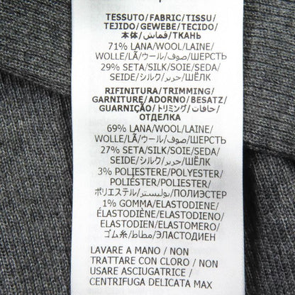 Gucci 23AW 758109 Wool Silk Ribbed Knit Tank Top Sleeveless Top Gray S Made In