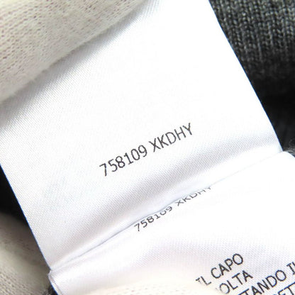 Gucci 23AW 758109 Wool Silk Ribbed Knit Tank Top Sleeveless Top Gray S Made In