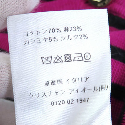 Christian DIOR 23AW 344597am729 Cashmere Silk Blend Signature Logo Striped Long