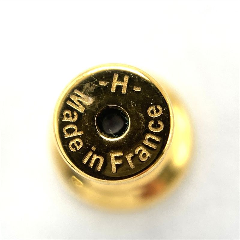 Hermes Mini Pop Ash Earrings Metal White Ladies