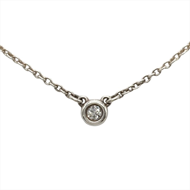 Tiffany & Co Tiffany & Co By-the-yard Diamond Necklace Sv925 15g Silver Diamond