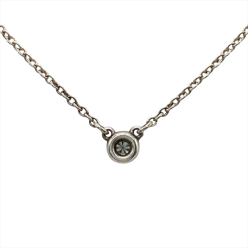 Tiffany & Co Tiffany & Co By-the-yard Diamond Necklace Sv925 15g Silver Diamond