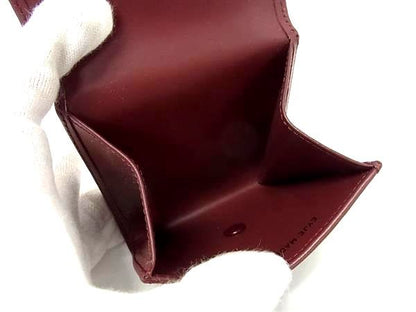 Cartier Must Line Leather Coin Case Coin Purse Wallet Men's Ladies Bordeaux