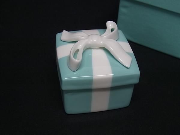 Tiffany & Co Tiffany & Co Mini Blue Bow Box Ribbon Objet D'art Small Container