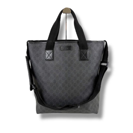 Gucci 2WAY Tote Bag Shoulder Bag Business Bag Black GG Supreme GG Pattern 162163