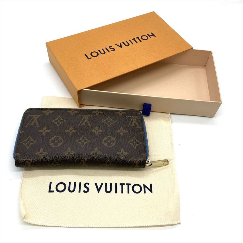 Louis Vuitton Zippy Wallet Long Wallet Monogram Canvas M63894 Brown Gold