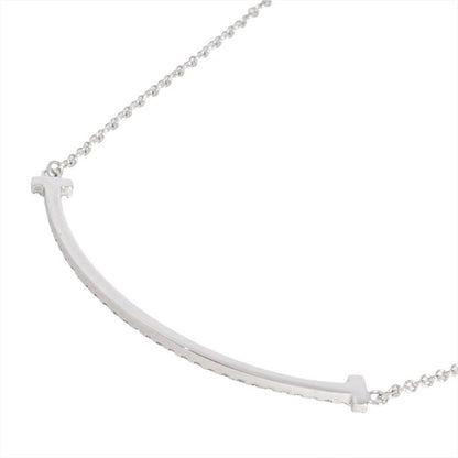 Tiffany & Co Tiffany & Co T-smile Small Necklace Diamond 18K White Gold 27g