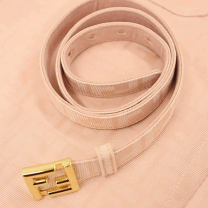 Fendi Zucca Monogram Belted Denim Jacket Flf677 Ak6c Pink 38