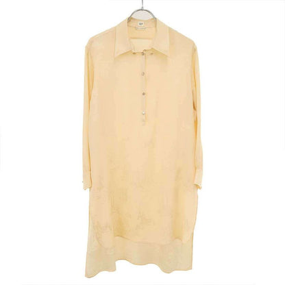 Hermes Silk Long Pullover Shirt Beige 40
