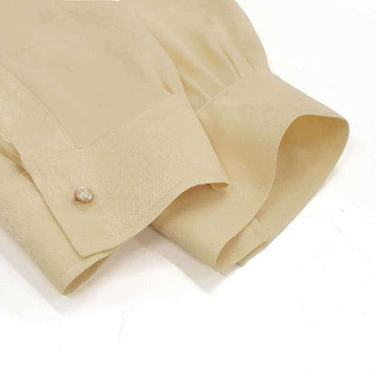 Hermes Silk Long Pullover Shirt Beige 40