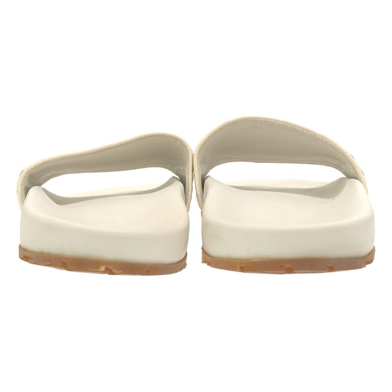 Bottega Veneta Intrecciato Slide Leather Sandals White 38