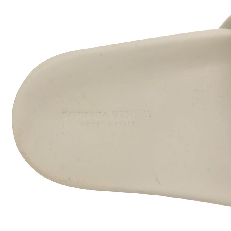 Bottega Veneta Intrecciato Slide Leather Sandals White 38