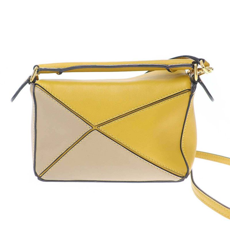 Loewe Puzzle Bag Mini Shoulder Bag Yellow