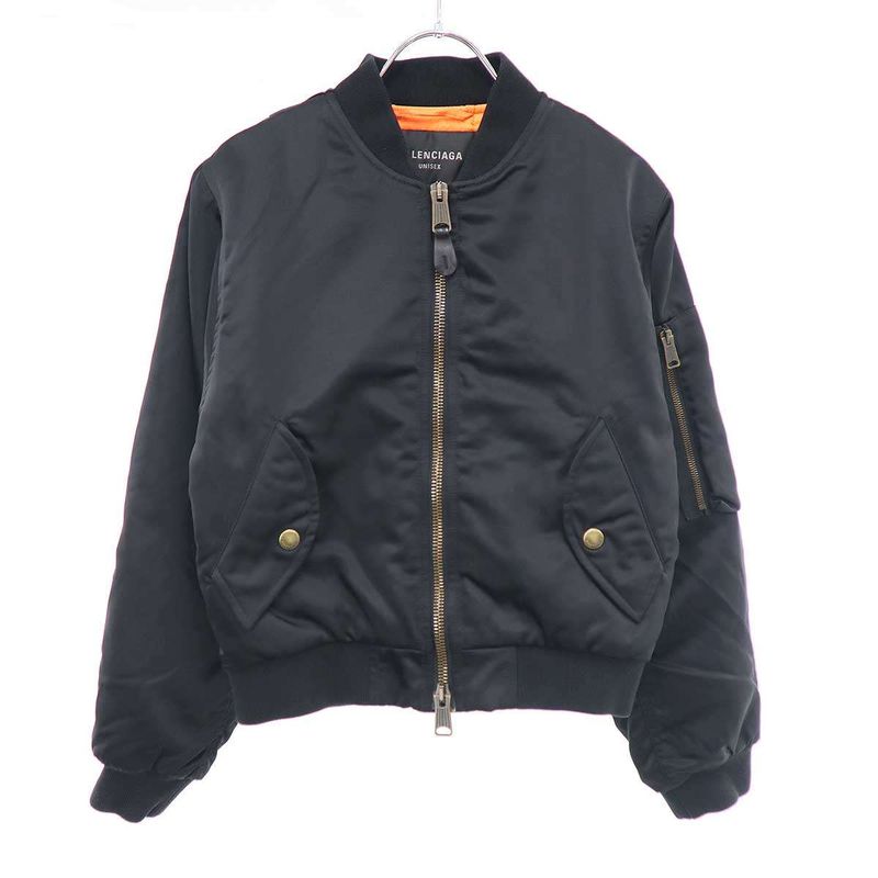 Balenciaga 23ss Ma-1 Bomber Jacket 746478 Black S