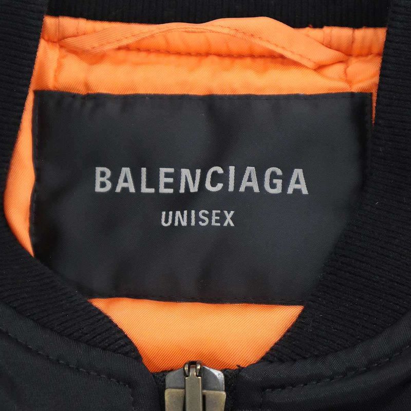 Balenciaga 23ss Ma-1 Bomber Jacket 746478 Black S