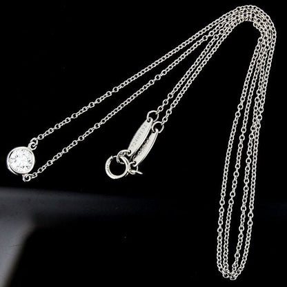 Tiffany & Co By-the-yard Diamond 030ct F-vs1-3ex Necklace Pt950