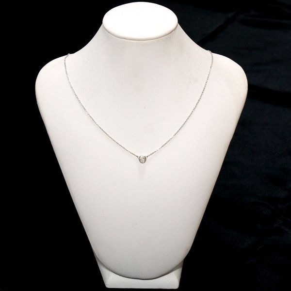 Tiffany & Co By-the-yard Diamond 030ct F-vs1-3ex Necklace Pt950