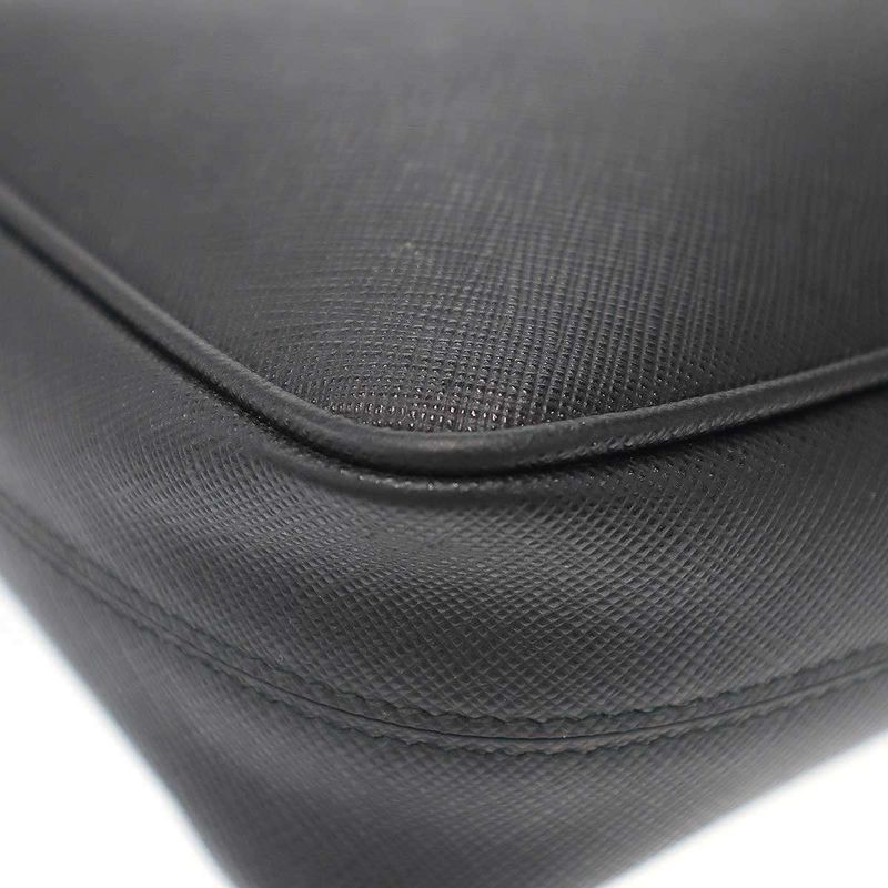 Prada Saffiano Shoulder Bag with Pouch 2vh113 Black