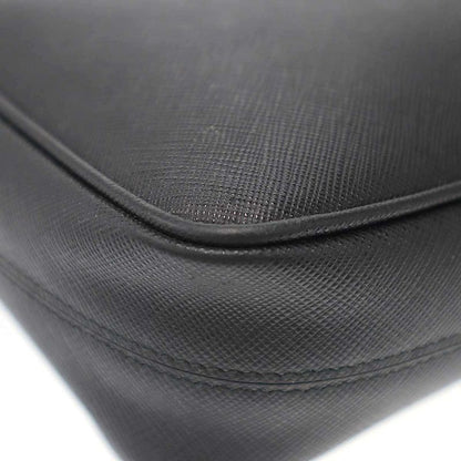 Prada Saffiano Shoulder Bag with Pouch 2vh113 Black