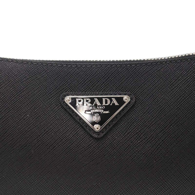 Prada Saffiano Shoulder Bag with Pouch 2vh113 Black