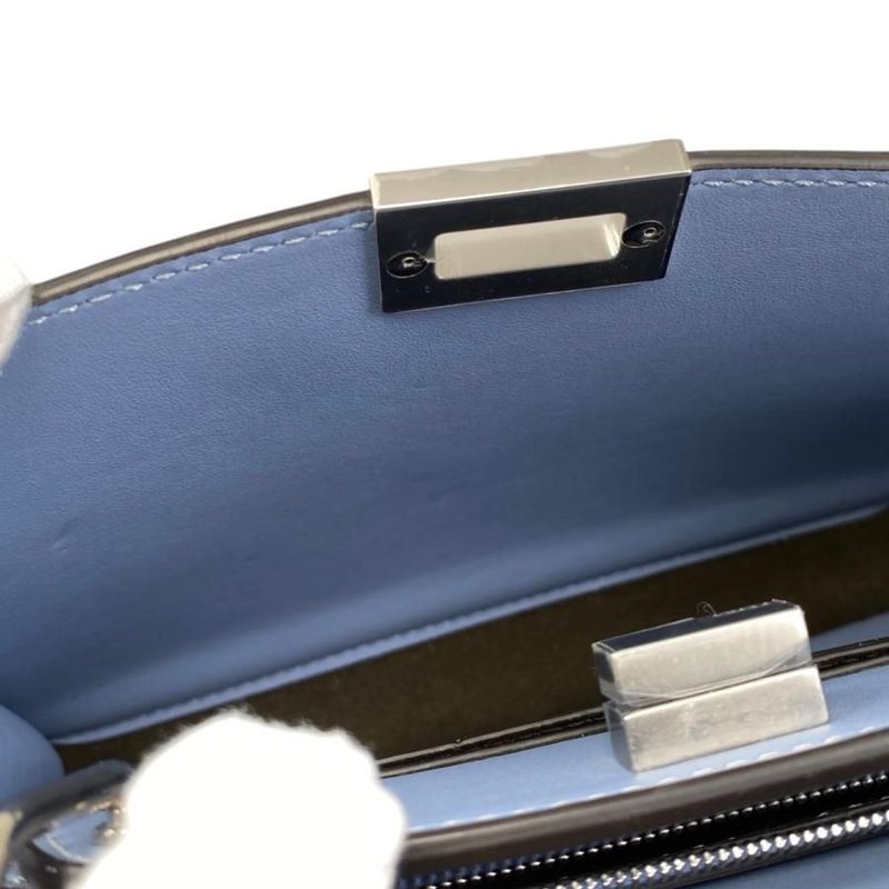 Fendi Handbag Shoulder Bag Peekaboo Iseeu X Cross 7va582 Ama3 F1pg9 Blue Brown
