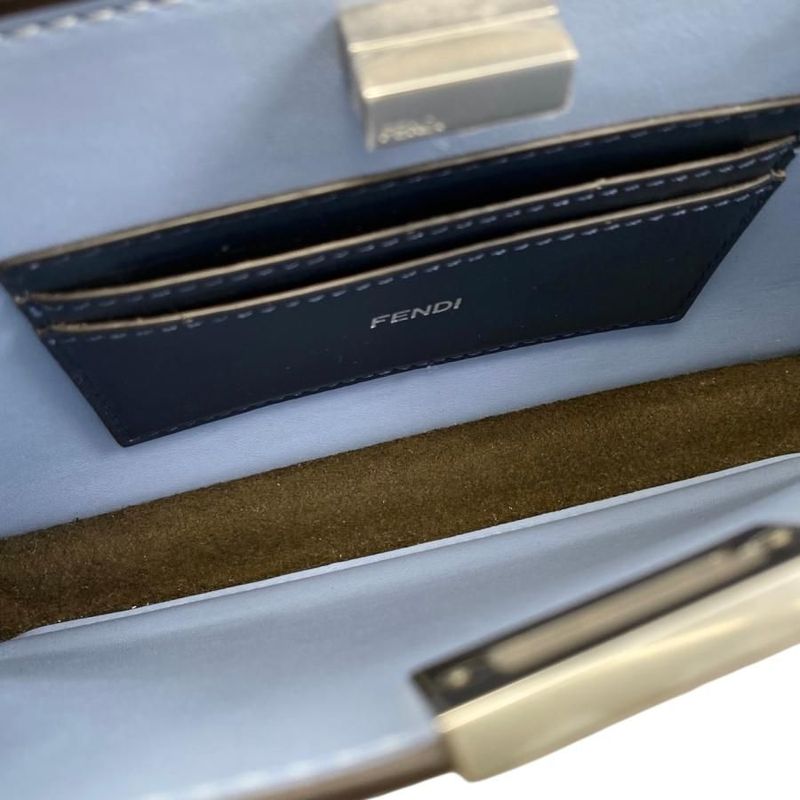 Fendi Handbag Shoulder Bag Peekaboo Iseeu X Cross 7va582 Ama3 F1pg9 Blue Brown