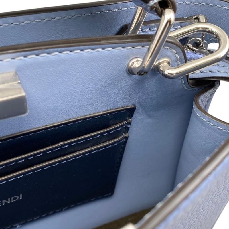 Fendi Handbag Shoulder Bag Peekaboo Iseeu X Cross 7va582 Ama3 F1pg9 Blue Brown