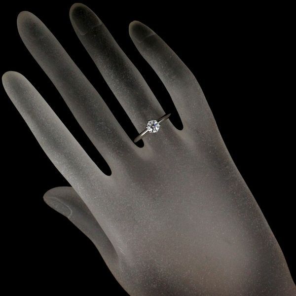 Tiffany & Co Solitaire 045ct Diamond Ring F-vs2-3ex Pt950