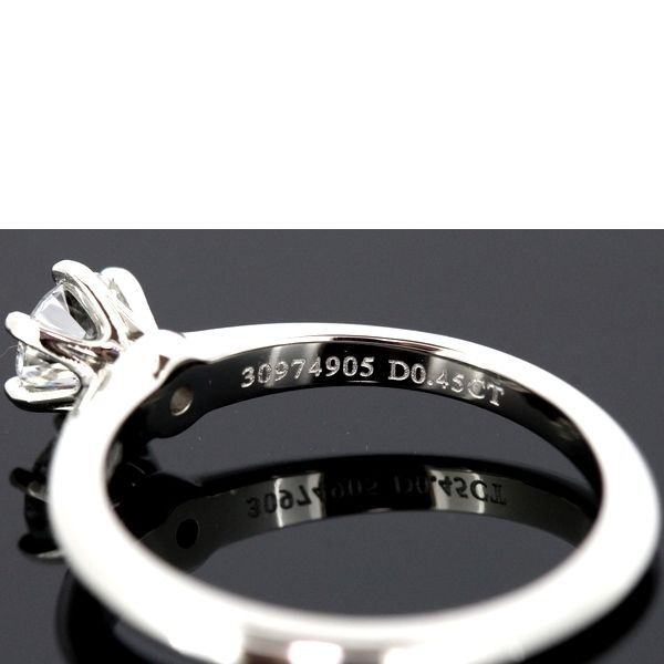 Tiffany & Co Solitaire 045ct Diamond Ring F-vs2-3ex Pt950