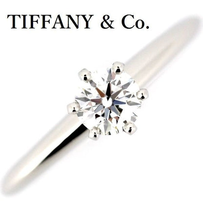 Tiffany & Co Solitaire 045ct Diamond Ring F-vs2-3ex Pt950