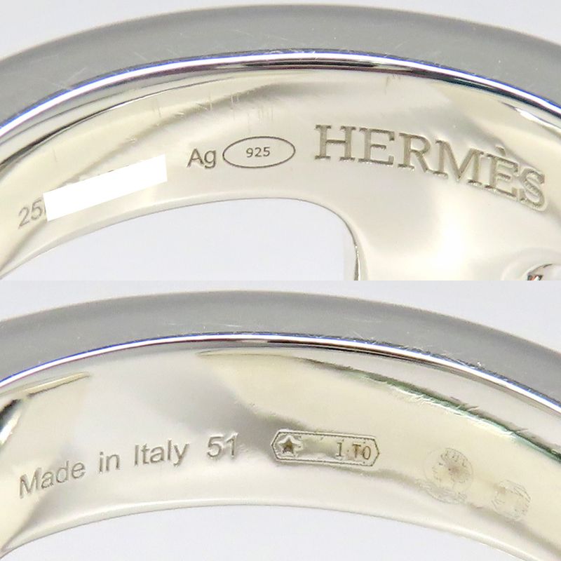 Hermes Ring Osmozu PM #51 Approximately No 11 Ag925 SV Hshape Manufactu