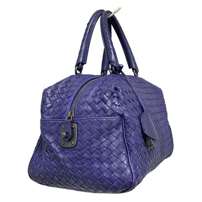 Bottega Veneta Intrecciato Purple Leather Handbag