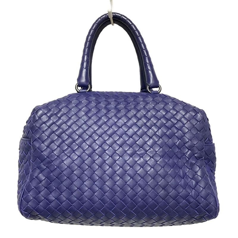 Bottega Veneta Intrecciato Purple Leather Handbag