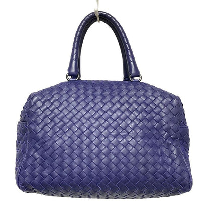 Bottega Veneta Intrecciato Purple Leather Handbag