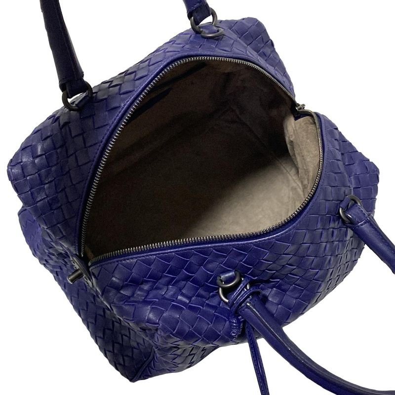 Bottega Veneta Intrecciato Purple Leather Handbag