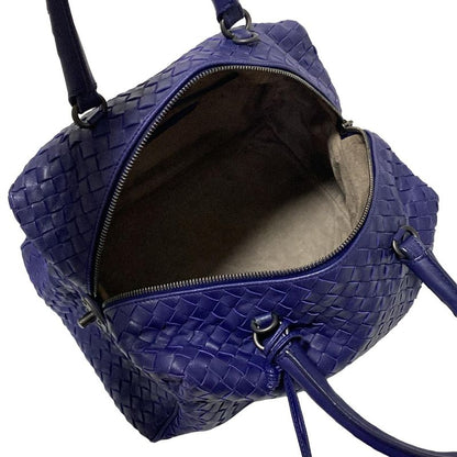 Bottega Veneta Intrecciato Purple Leather Handbag
