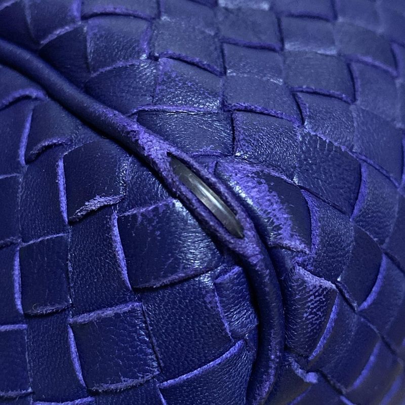 Bottega Veneta Intrecciato Purple Leather Handbag