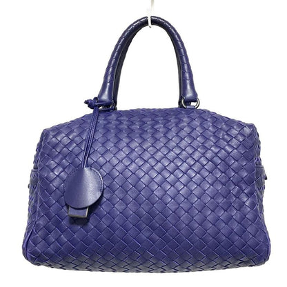 Bottega Veneta Intrecciato Purple Leather Handbag