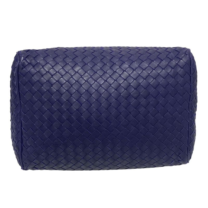 Bottega Veneta Intrecciato Purple Leather Handbag