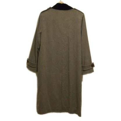 Yves Saint Laurent Rive Gauche Coat Size 38 M Women - Gray Beige And Dark Brown