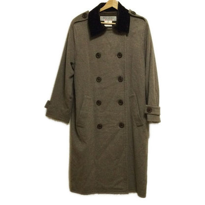 Yves Saint Laurent Rive Gauche Coat Size 38 M Women - Gray Beige And Dark Brown