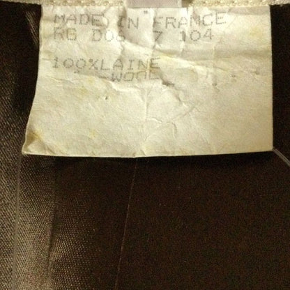 Yves Saint Laurent Rive Gauche Coat Size 38 M Women - Gray Beige And Dark Brown