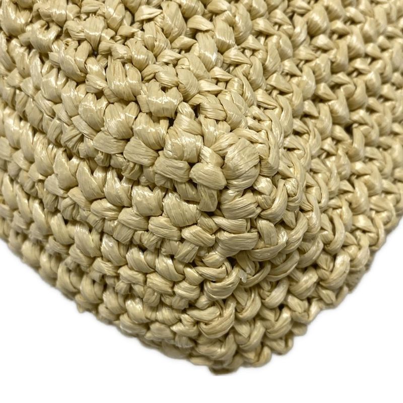 Prada Small Crochet Tote Bag Beige And Black Bag