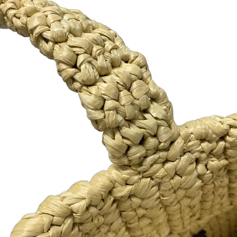 Prada Small Crochet Tote Bag Beige And Black Bag