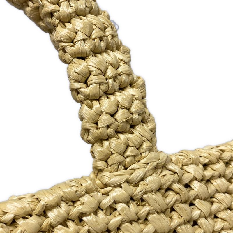 Prada Small Crochet Tote Bag Beige And Black Bag