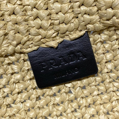 Prada Small Crochet Tote Bag Beige And Black Bag