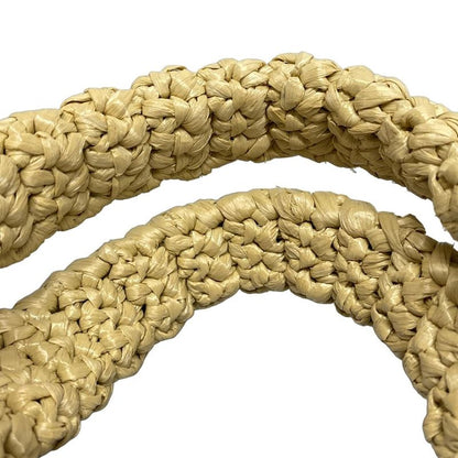 Prada Small Crochet Tote Bag Beige And Black Bag