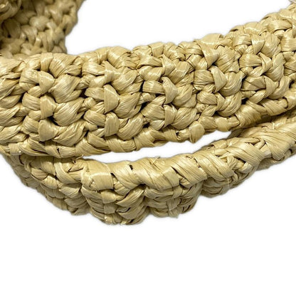 Prada Small Crochet Tote Bag Beige And Black Bag